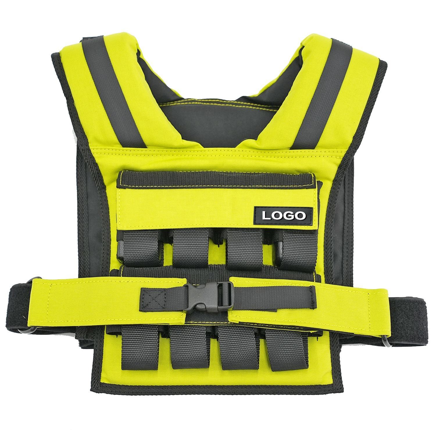 Lemon Green Weight Vest Plate High Quality Custom Adjustable Fitness Weighted Vest for Women training 10kg 12kg 16kg 20kg 30kg