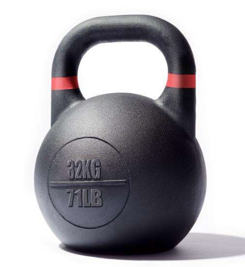 Functional workout weight training weight lifting competiion steel custom kettle bell with colorful rings