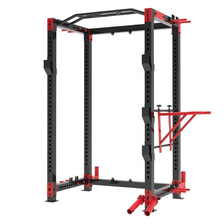 VIGFIT multi function station commercial gym equipment squat power cage rack with J cup and core trainer