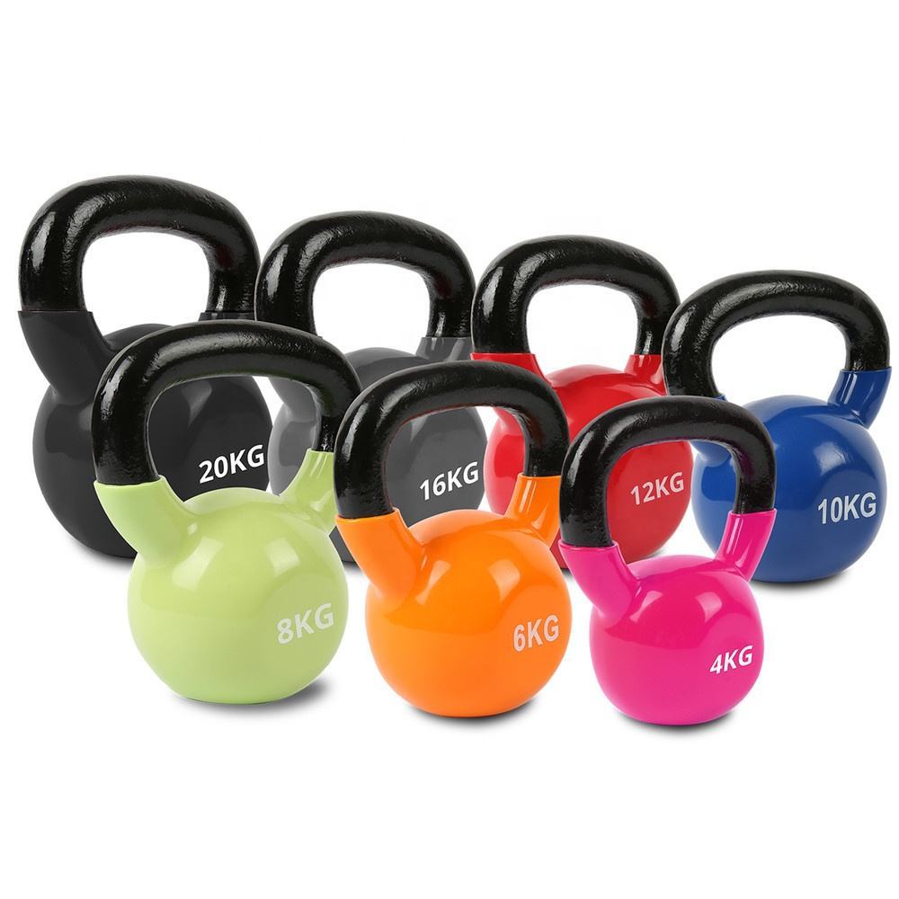 Factory Hot Sales Pvc Half Vinyl Dip And Neoprene China Competition Handles Adjustable Kettlebell Set