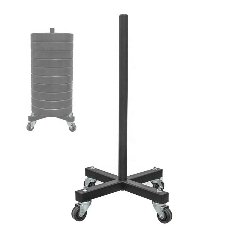 Weight Plate Stacker Rack with Wheels Rollable Stacking Stand For Weight Plates for Home Gym