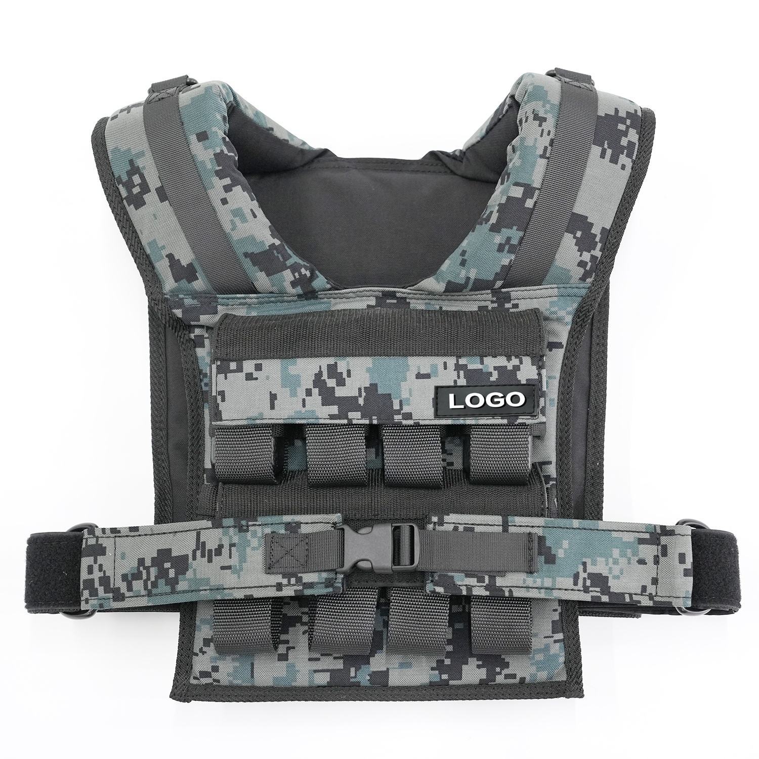 Camouflage Weight Vest Plate High Quality Adjustable Fitness Tactical Weighted Vest for men training 10kg 12kg 16kg 20k 30kg