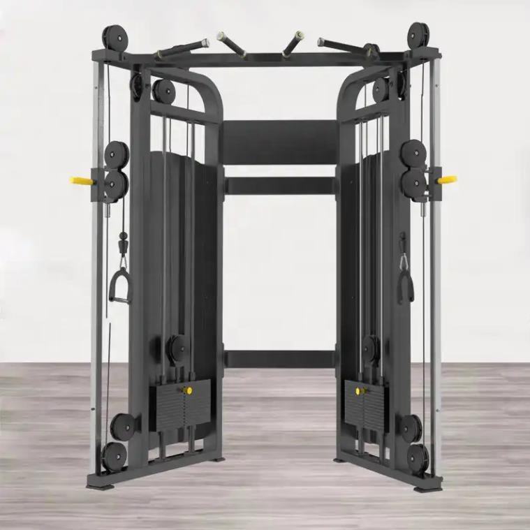 Gym functional trainer equipment dual cable pulley crossover machine with steel stack