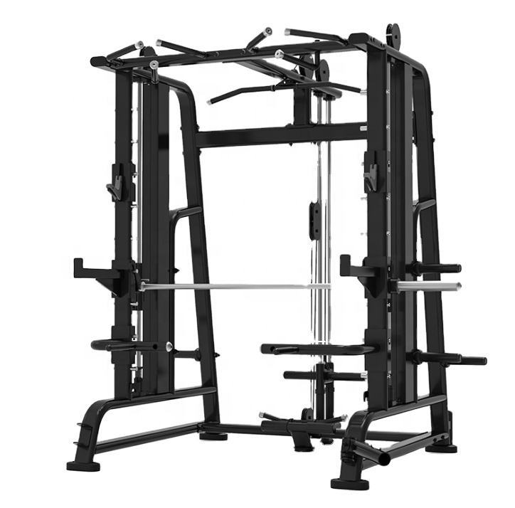 Multi functional trainer barbell rack gym strength fitness commercial power rack used smith machine