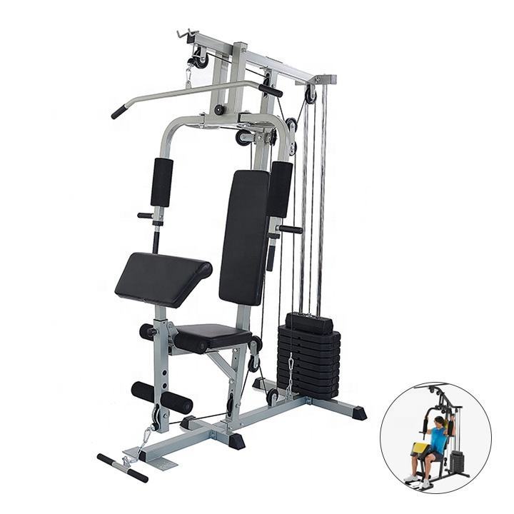 Mutli-Function Home Gym Station with Weight Stack for Strength Training Fitness Pulley System Workout Weight Machine