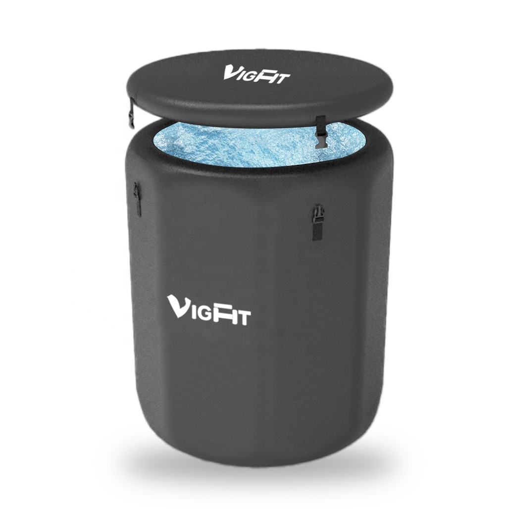 Inflatable Ice Bath Portable Tub with Cover for Recovery & Cold Water Therapy Ice Bath Tub for Adults 8cm Thickness