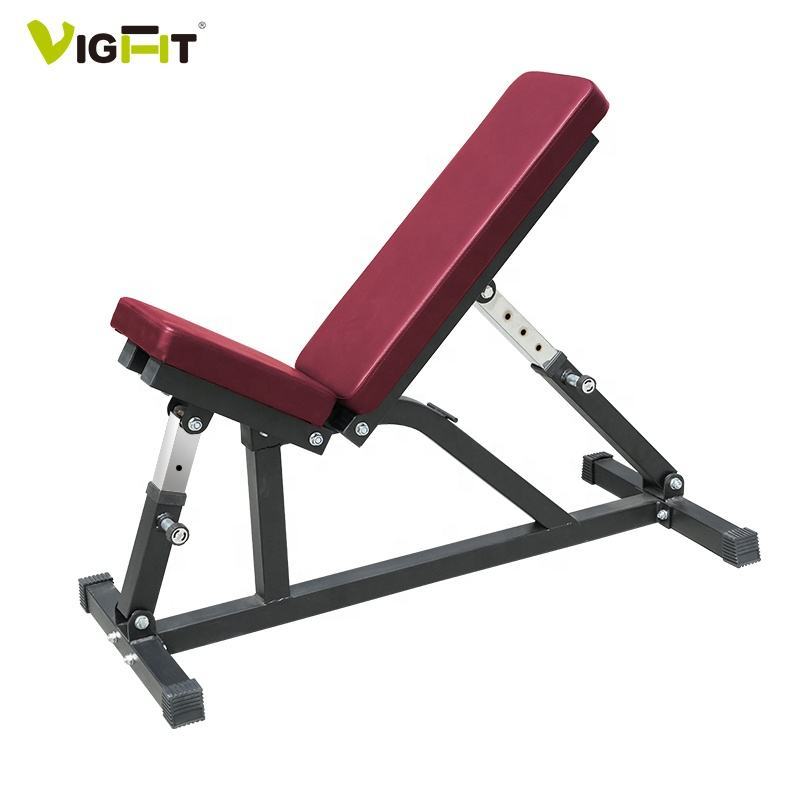 Gym fitness equipment exercise body building flat incline decline adjustable dumbbell weights multi-functional sit up bench