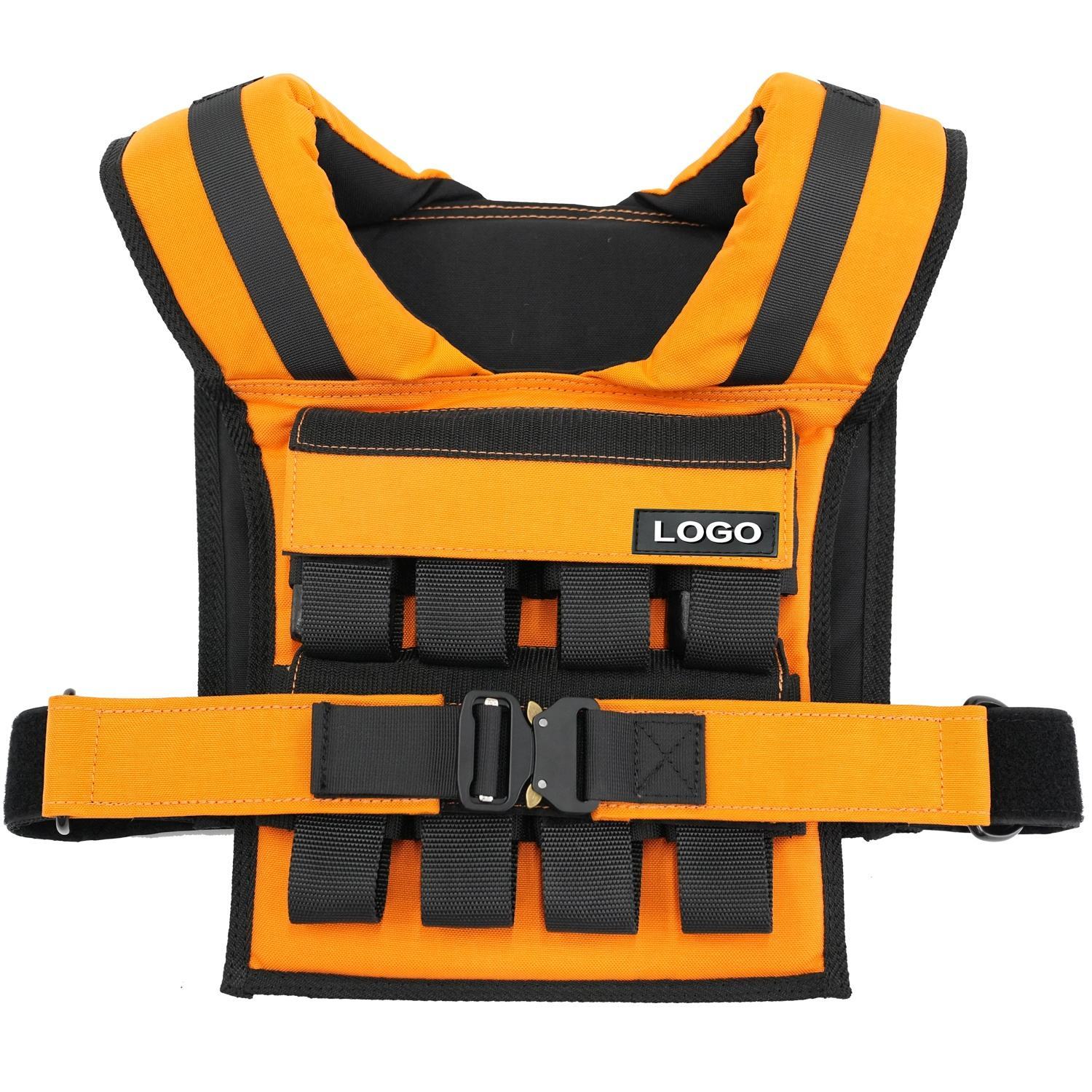 Orange Weight Vest Plate High Quality Adjustable Fitness Tactical Weighted Vest for men training 10kg12kg 16kg 20k 30kg