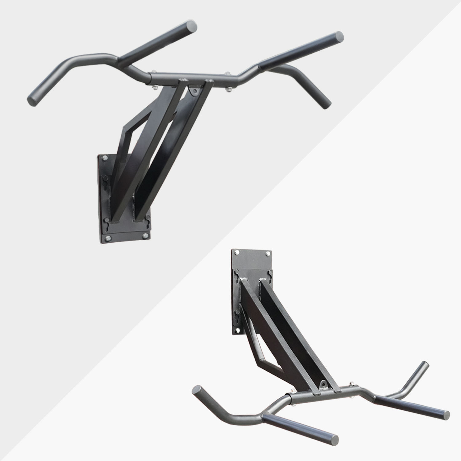 Manufactory chin up pull up bar and dipping stands adjustable gym wall mounted equipment metal strength training fitness