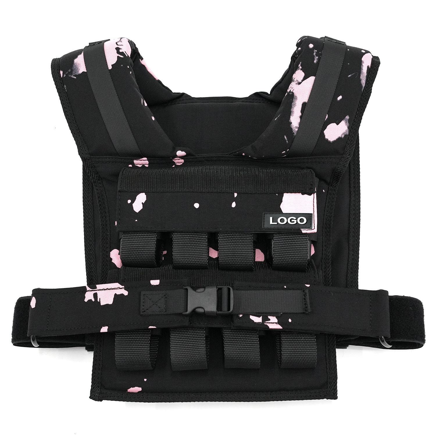 Black Weight Vest Plate High Quality Adjustable Fitness Tactical Weighted Vest for women training 10kg 12kg 16kg 20k 30kg