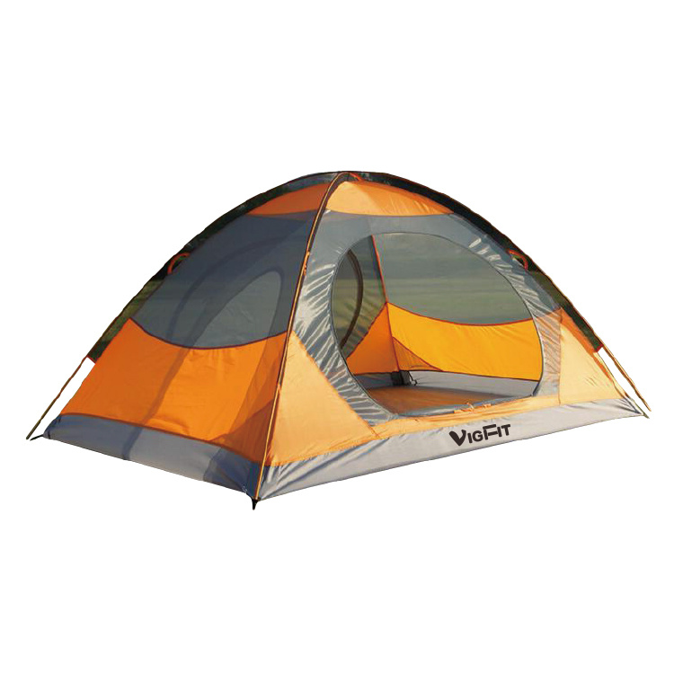 Benutzerdefinierte gedruckte Logo Doppelschicht UV-Schutz 1 2 3 4 Person wasserdicht faltende automatische Pop-up Camping Zelt CT-005 -Vigor
