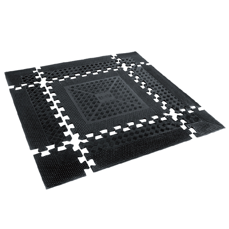 Heavy Duty Interlocking Gym mats for use where maximum protection is needed.  Ideally suited for free weight areas, in either commercial or home gyms.