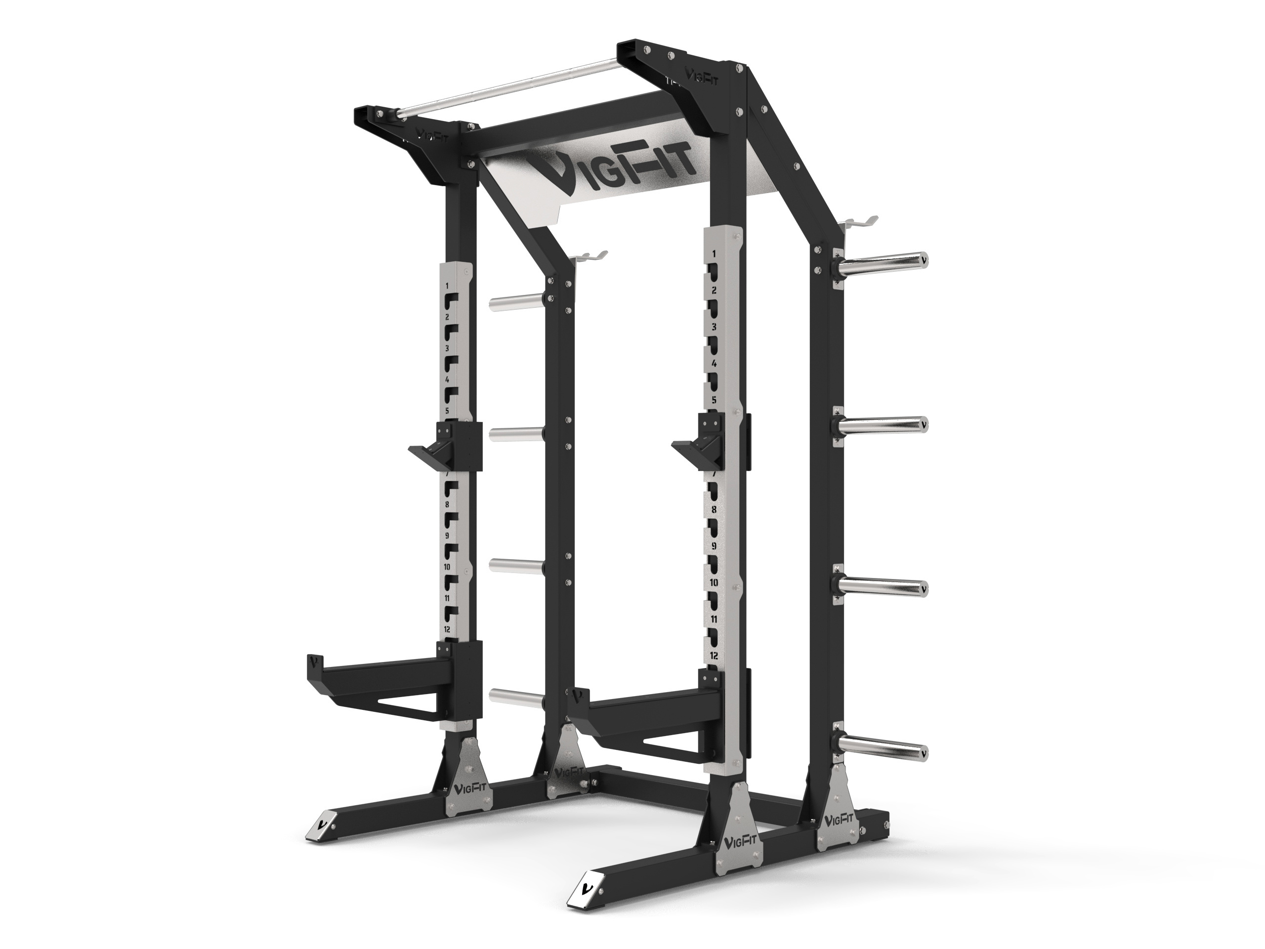 POWER RACK MIT EDELSTAHL-MARKENBRETT