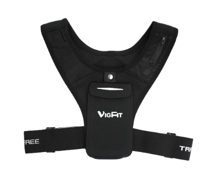 Verstellbarer Bund Lauftraining ReFllective Weste Laufweste Brust Telefonhalter