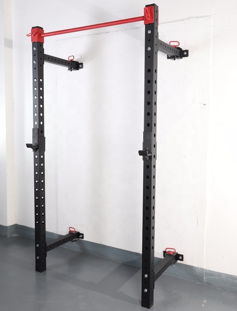 Großhandel Professionelle Wandhalterung Squat Faltbare Cross Fit Home Gym Ausrüstung Multi Power Rack Käfig