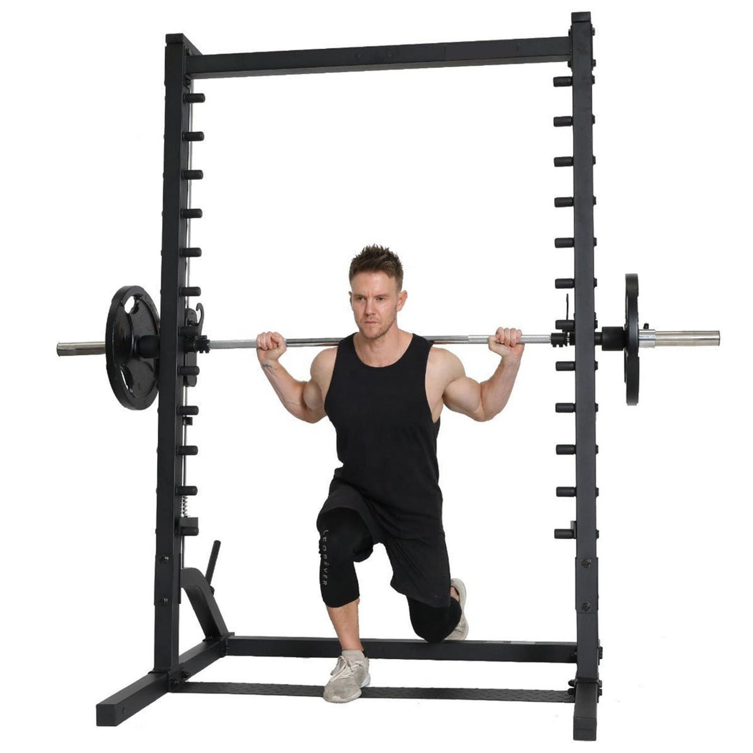 Fitness Squat Stand Half Rack Gewichtheben Fitnessstudio Übung Power Squat Rack mit Schmiedemaschine