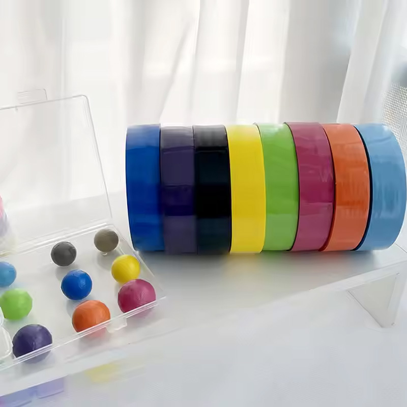 Rainbow Color Anti Stress  Stationery Sticky Ball Adhesive Tape