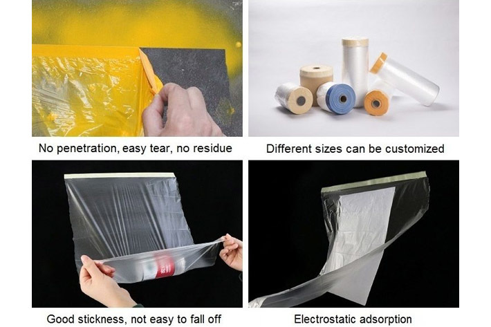 Characteristics of pre-applied masking film