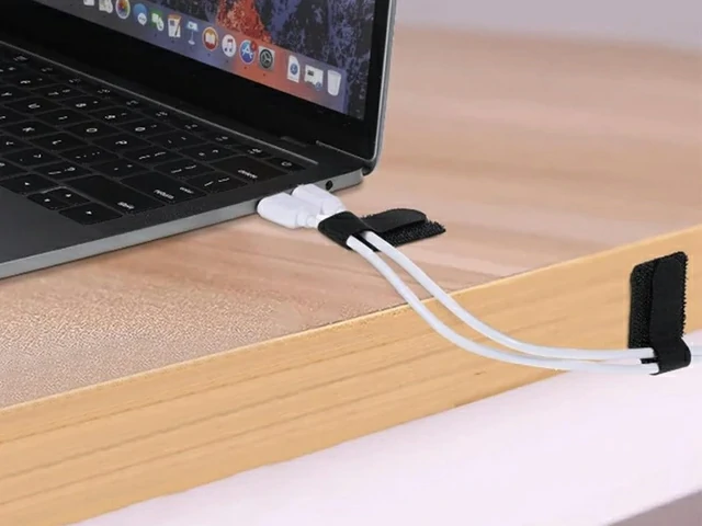 self-adhesive hook and loop cable ties
