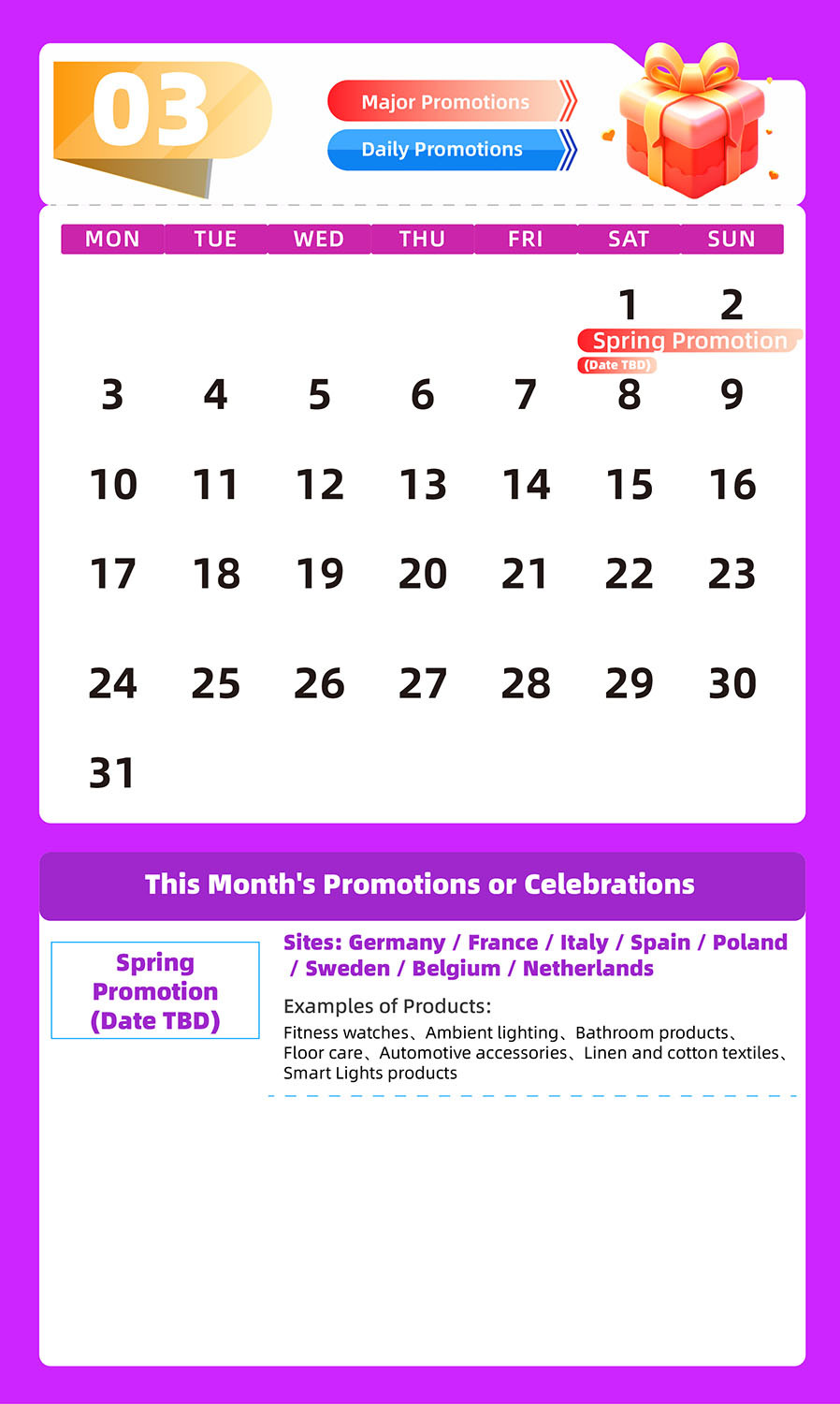 Amazon March Promotions and Events