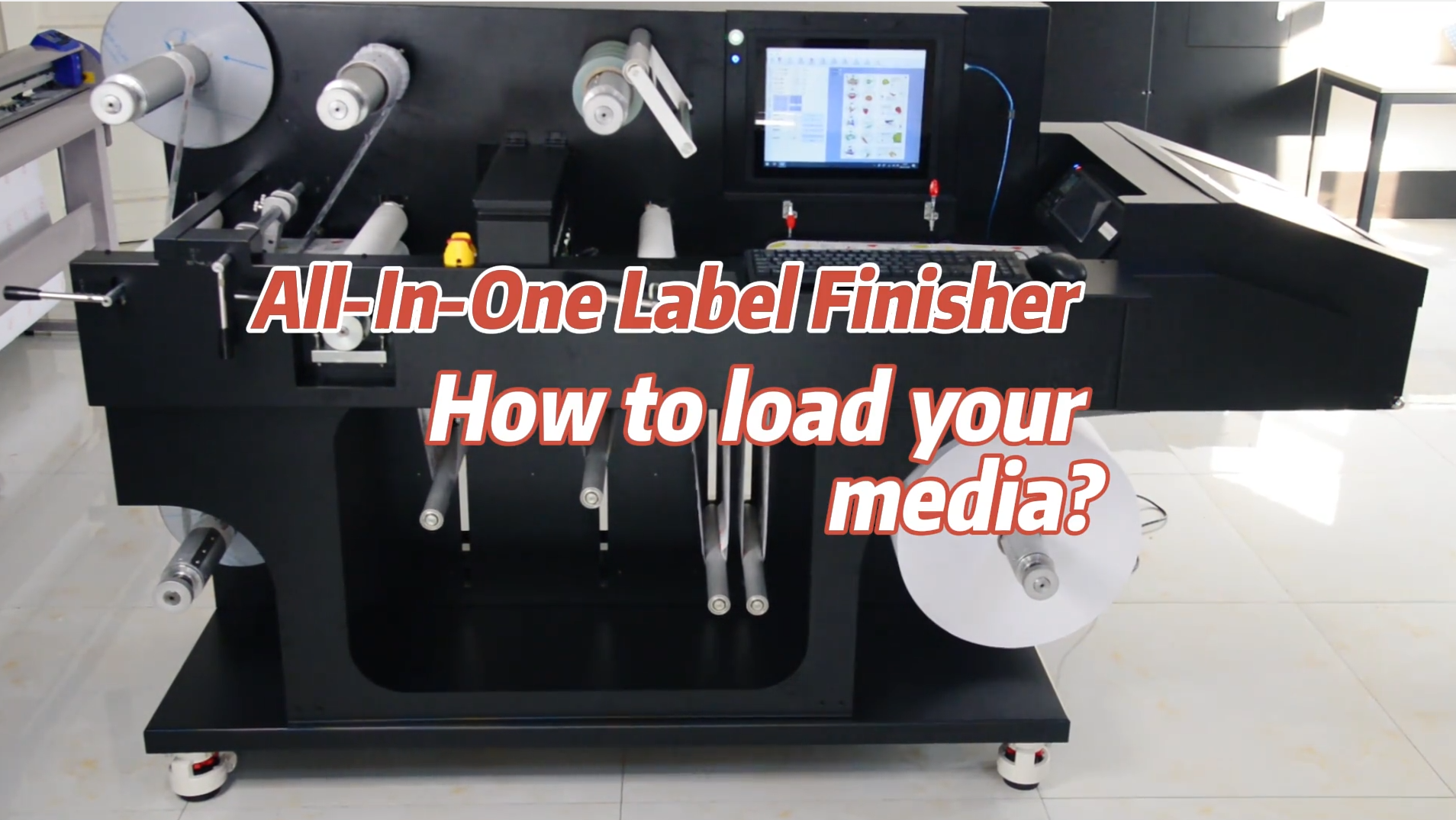 How To Load your media on All in one label Finisher SALF-350?