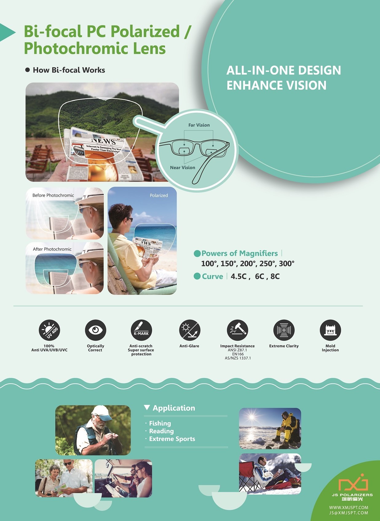 Bi-focal PC lens