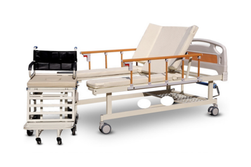 Multifunctional Manual Wheelchair Home Care Nursing Bed