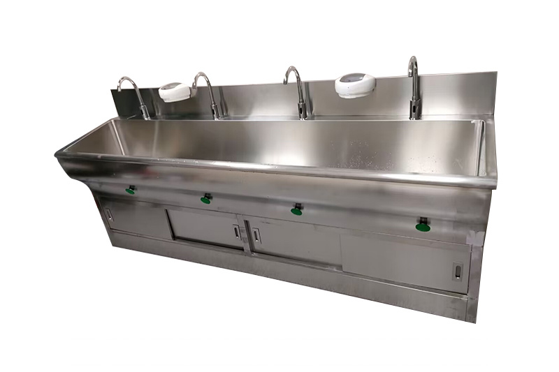 Stainless Steel Hand Sink 4 Person Low Back