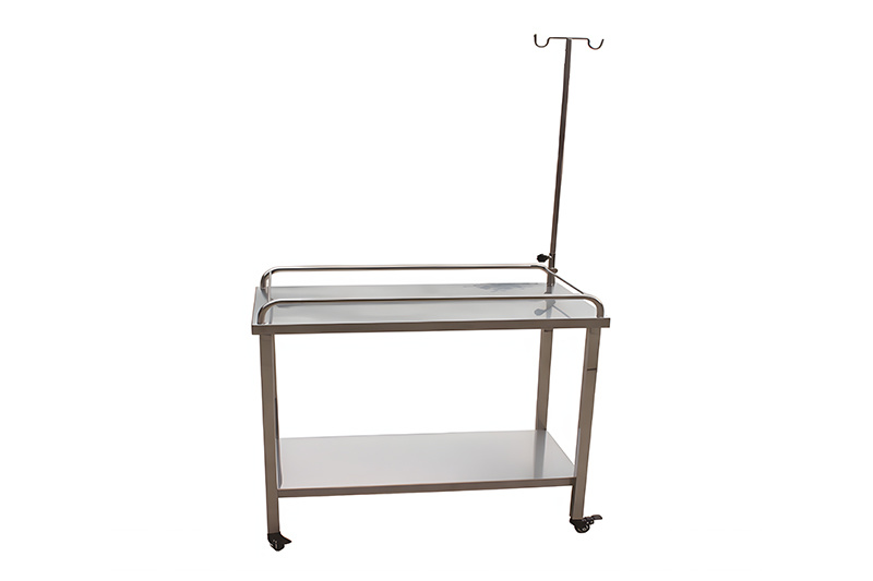 Mesa de operaciones de estación de infusión de mascotas simple de acero inoxidable