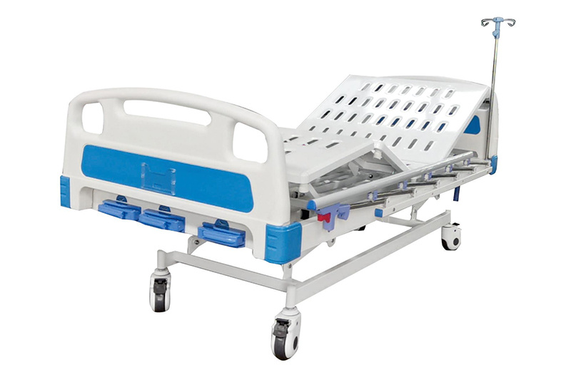 Cama de enfermería de hospital manual de 3 funciones