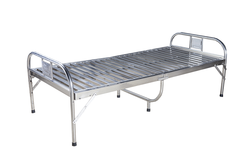 304 aço inoxidável Folding Hospital Paciente Bed