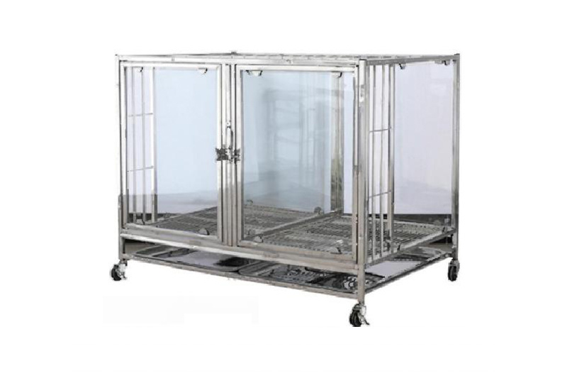 Aço inoxidável Folding Vet Pet Cage