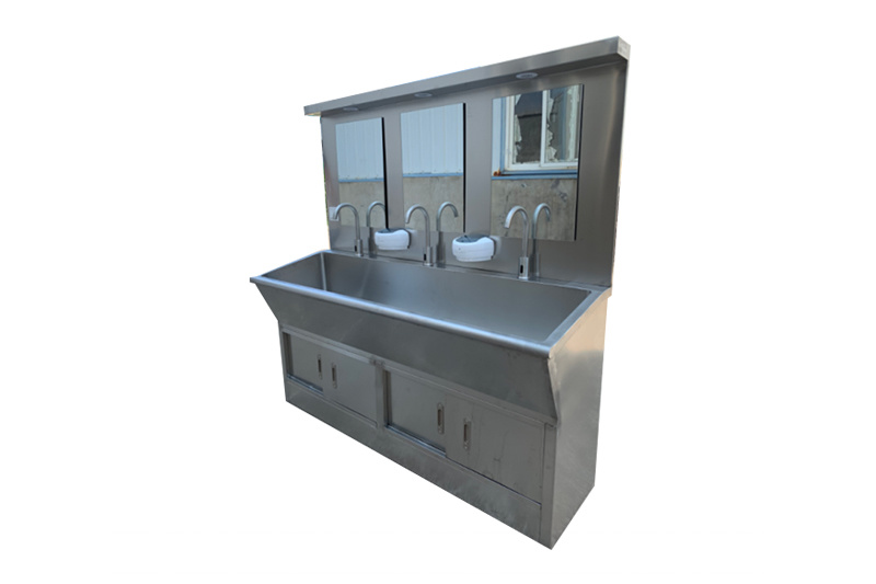 Aço inoxidável Mão Sink 3 Pessoa