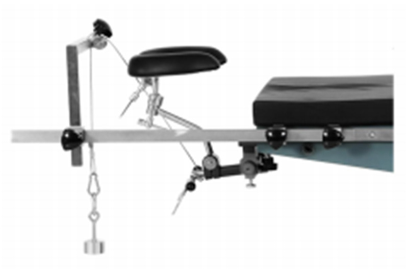 Suporte tração roda guiada coluna cervical