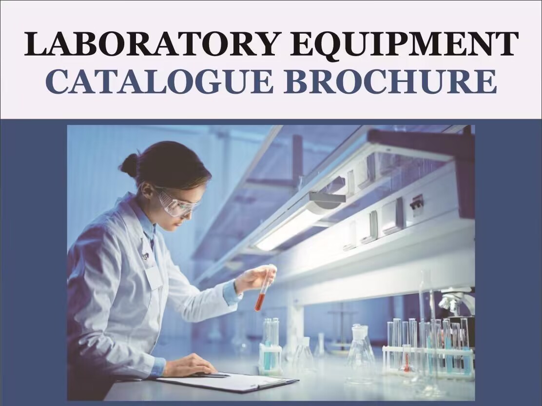 Folheto do equipamento do laboratório