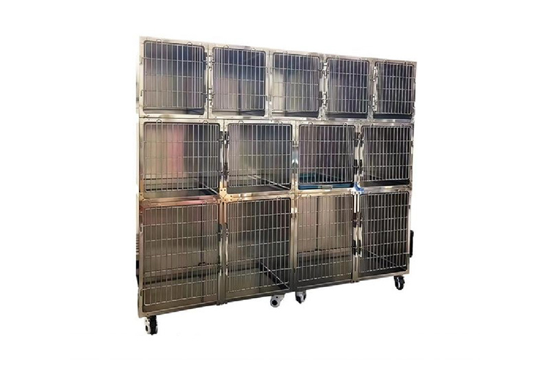 Aço inoxidável Pet Hospital Vet Cage