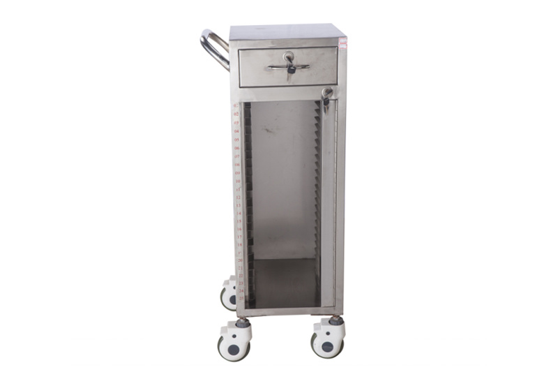Aço inoxidável 25-grid Medical Record Clip Cart