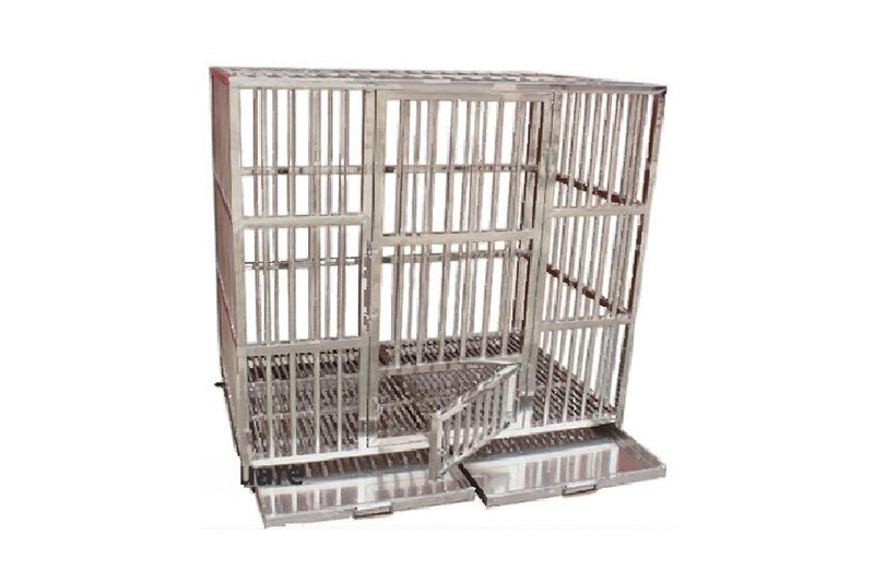 Aço inoxidável tubo quadrado Pet Vet Cage