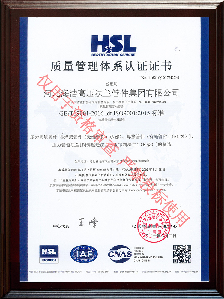 ISO9001 证书 中文