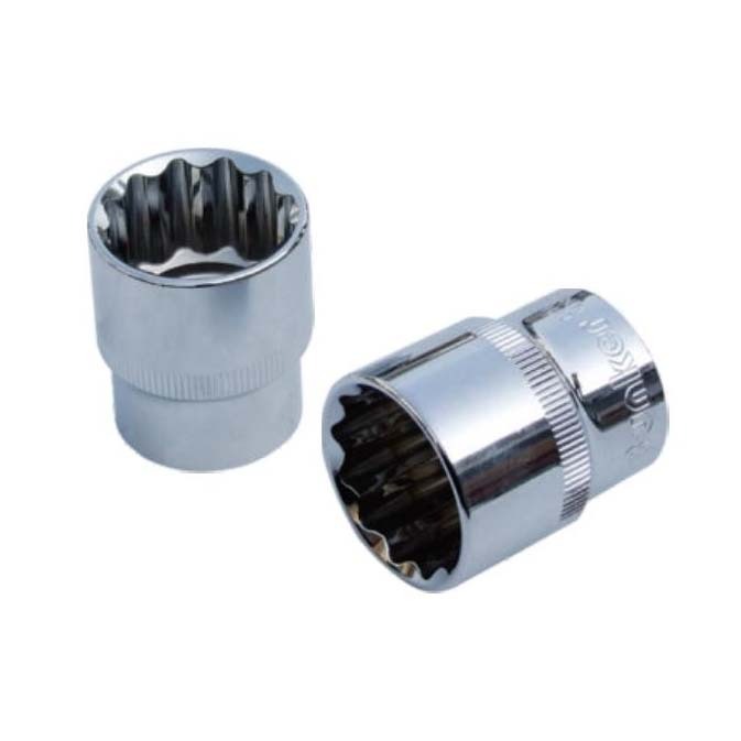 1/2''（12.5mm）Cr-v公制十二角短套筒