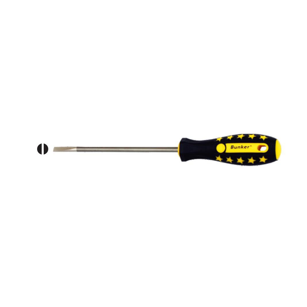 Industrial grade rubber handle screwdriver