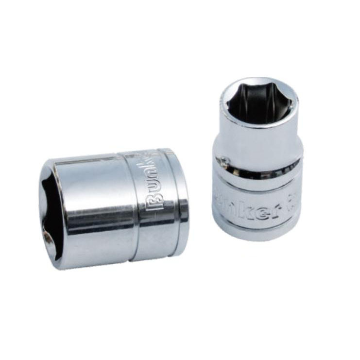 3/8"（10mm）Cr-v英制六角短套筒