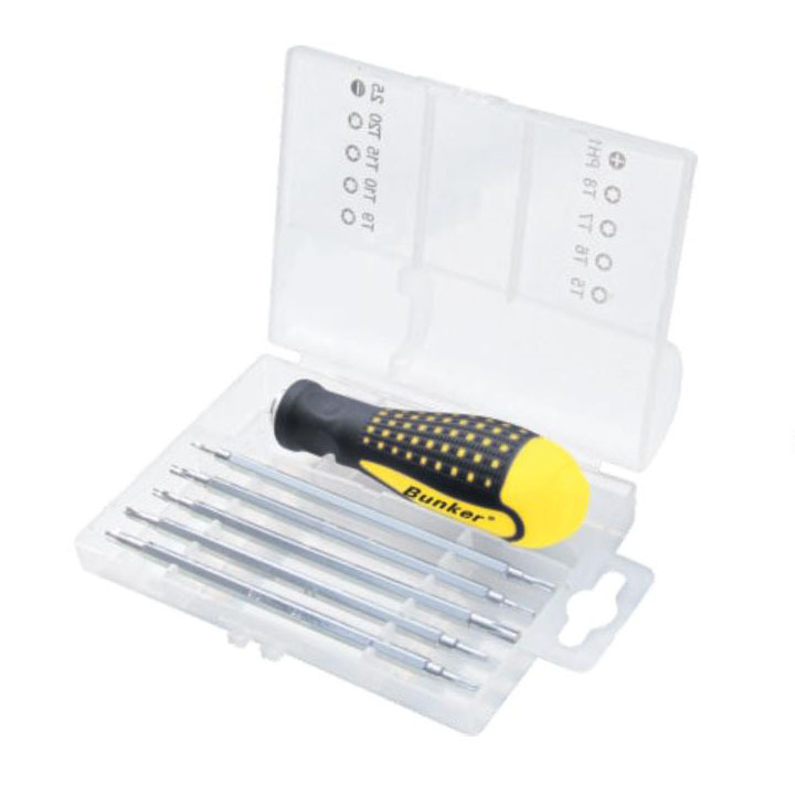 5PCS Checkered Handle Clock Screwdriver