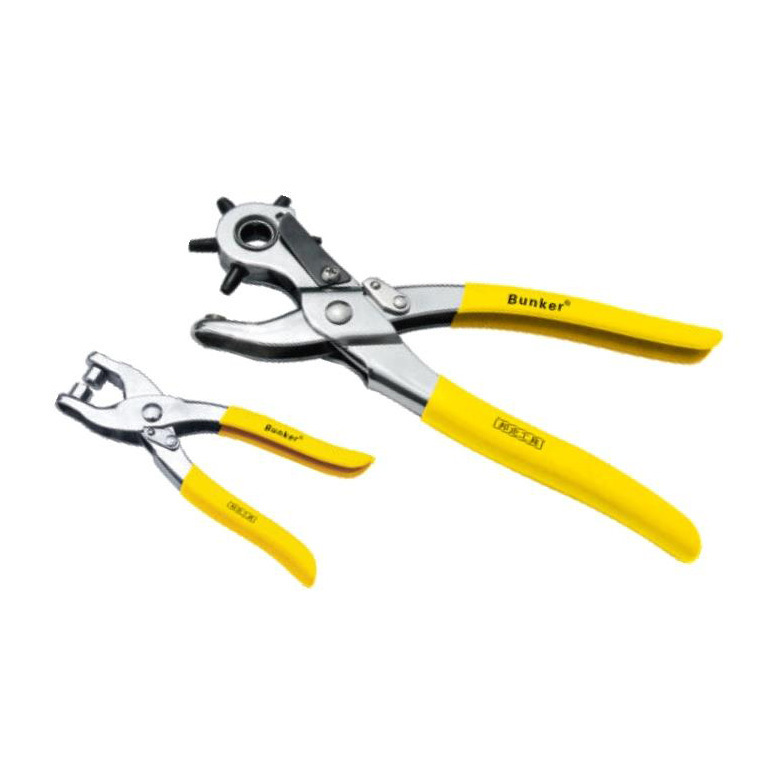 Leather punching and crimping tool set