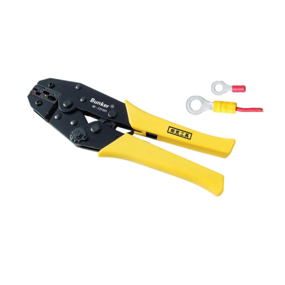 Insulated wiring cold pressing pliers