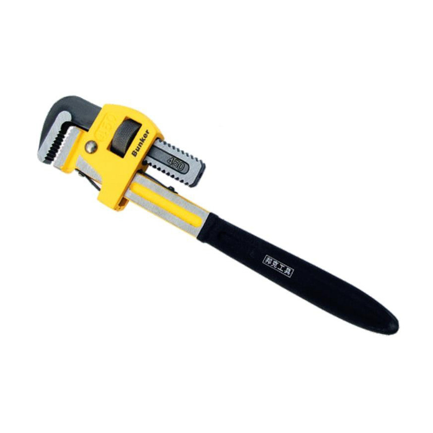 British style plastic handle pipe wrench