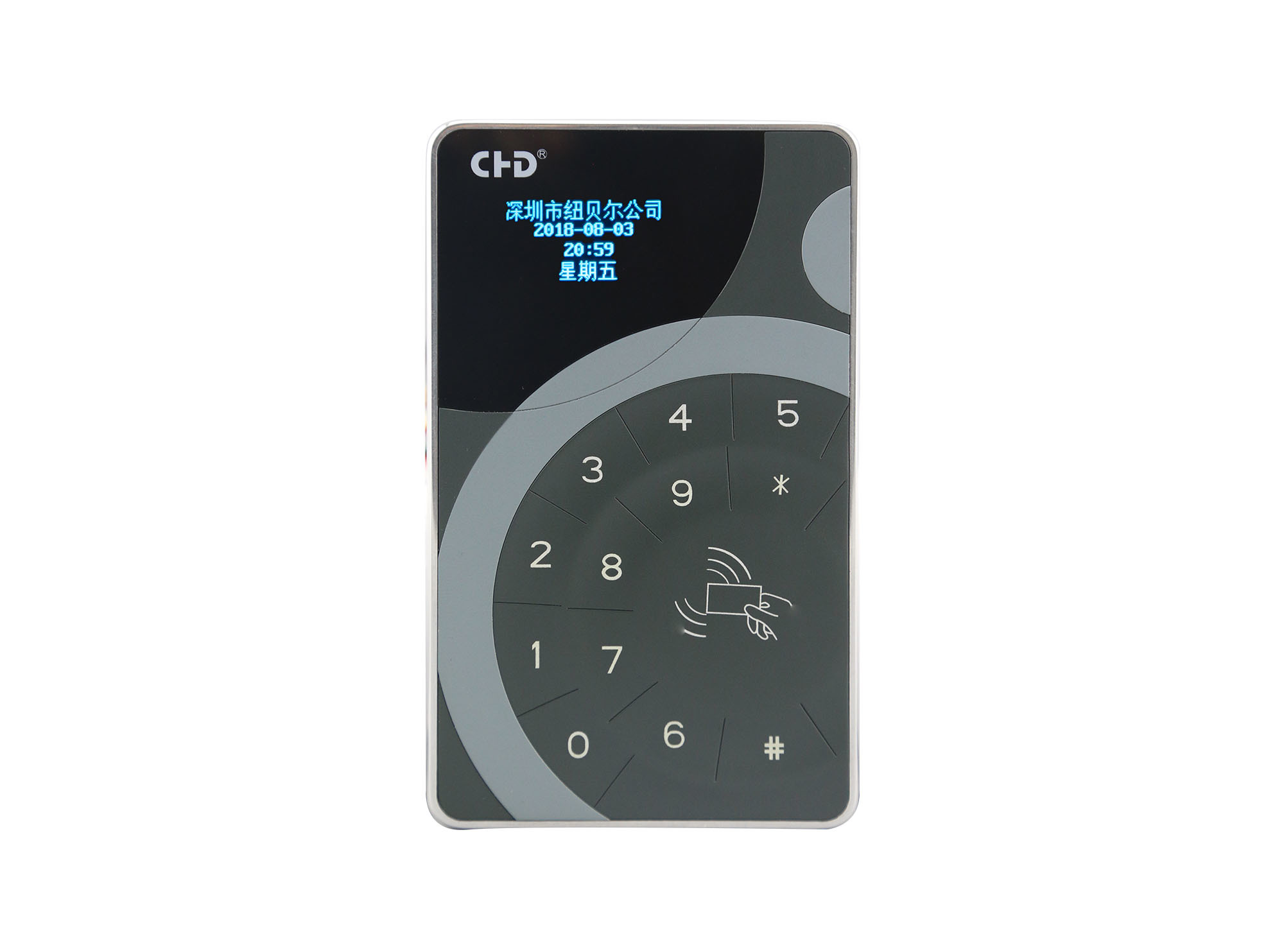 OLED display touch keyboard card reader