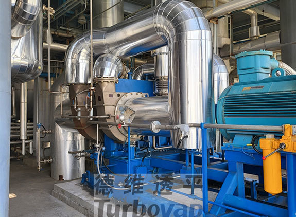 Dewei Turbine's single four-stage MVR compressor passed the acceptance