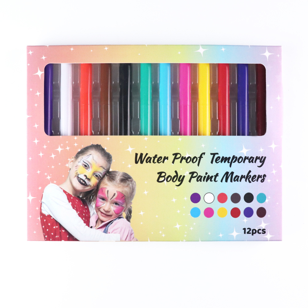 12-color Temporary Body Paint Markers