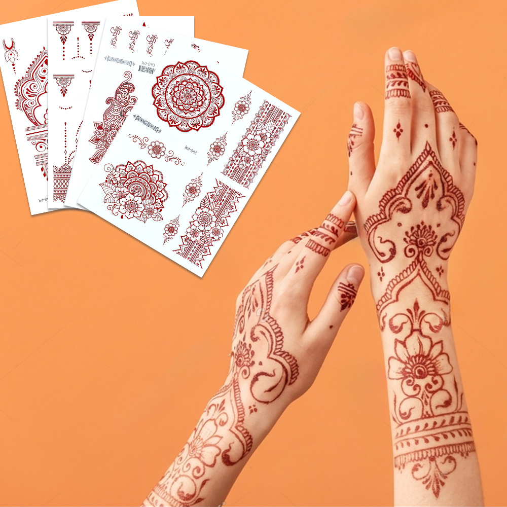 Water Transfer Henna Tattoo Sticker